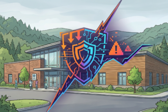 Rural health clinic with cyber attack warning