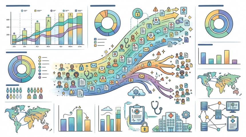 Data breach statistics dashboard showing 471 million notices