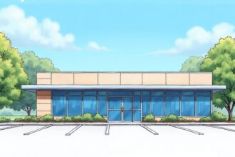 Suburban Michigan urgent care clinic building exterior