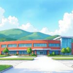 Rural West Virginia hospital campus exterior