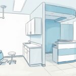 Bright modern optometry office interior