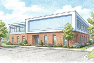 Community behavioral health clinic building exterior