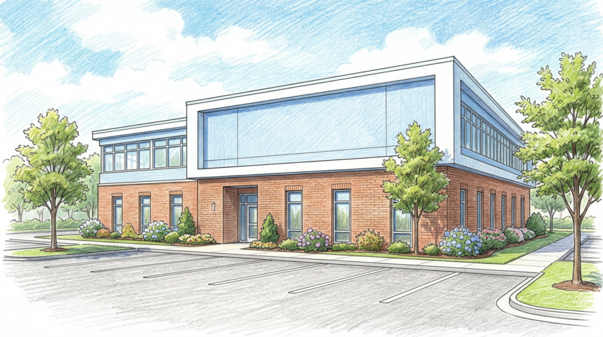 Community behavioral health clinic building exterior
