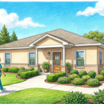 A hand-drawn illustration of a Texas home health office where a July intrusion exposed patient data.
